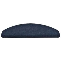 Berkfield Home Self-adhesive Stair Mats 5 pcs Navy 65x21x4 cm Needle Punch - Size: Medium - thumbnail 4