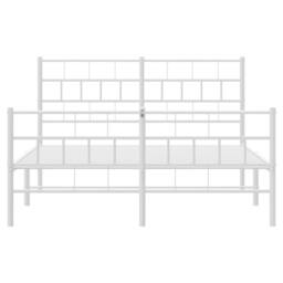 Berkfield Home Metal Bed Frame with Headboard & Footboard White 120x200 cm - Size: Small Double - thumbnail 5