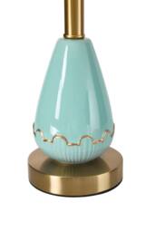 Living and Home Ceramic & Iron Table Lamp with 5W Bulb in Bronze - thumbnail 5