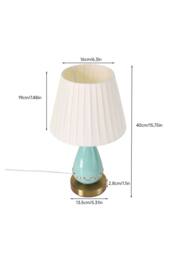 Living and Home Ceramic & Iron Table Lamp with 5W Bulb in Bronze - thumbnail 4