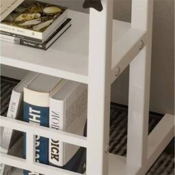 Nordara White Adjustable Folding Laptop Desk Trolley Home Study Computer - Size: 100 cm x 100 cm - thumbnail 6