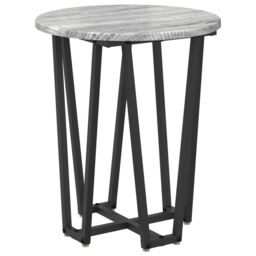 Berkfield Home Side Table 2 pcs Gray Sonoma Engineered Wood & Metal in Grey - thumbnail 5