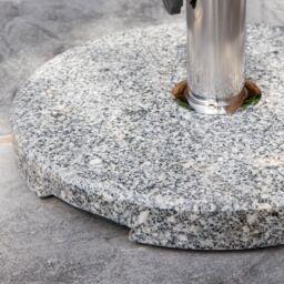 Samuel Alexander 15kg Round Granite Garden Parasol / Umbrella Base Weight Stainless Steel Pole in Grey - thumbnail 6