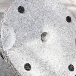 Samuel Alexander 15kg Round Granite Garden Parasol / Umbrella Base Weight Stainless Steel Pole in Grey - thumbnail 8