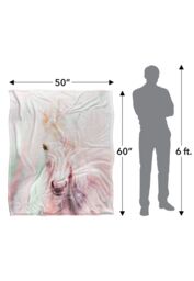 Reinders Unicorn Portrait Silky Touch Super Soft Throw Blanket 152 X 127 cm in White - thumbnail 5