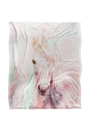 Reinders Unicorn Portrait Silky Touch Super Soft Throw Blanket 152 X 127 cm in White - thumbnail 1