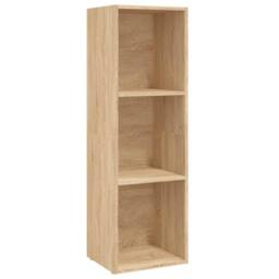 Berkfield Home Book Cabinet/TV Cabinet Sonoma Oak 36x30x114 cm Engineered Wood in Light Tan - Size: 36 x 30 x 114 cm - thumbnail 1