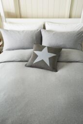 Helena Springfield 'Jersey' Cotton Duvet Cover Set in Grey - Size: King - thumbnail 3