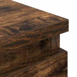 Berkfield Home TV Cabinet Smoked Oak 100x35x54 cm Engineered Wood in Brown - Size: 100 x 35 x 54 cm - thumbnail 9