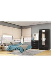 Birlea Lynx 3 Drawer Bedside in Black - thumbnail 3