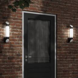Berkfield Home Outdoor Wall Lights 2pcs Black Stainless Steel - thumbnail 2