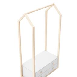 CALICOSY 2-Drawer Wardrobe, 80Cm Wide - Esteban in White - thumbnail 6