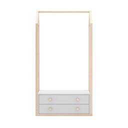 CALICOSY 2-Drawer Wardrobe, 80Cm Wide - Esteban in White - thumbnail 1