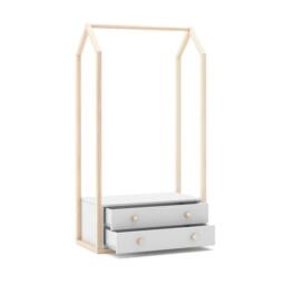 CALICOSY 2-Drawer Wardrobe, 80Cm Wide - Esteban in White - thumbnail 4