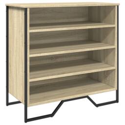 Berkfield Home Shoe Cabinet Sonoma Oak 80x38x78 cm Engineered Wood - Size: 80 x 38 x 78 cm - thumbnail 3