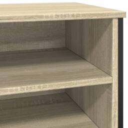 Berkfield Home Shoe Cabinet Sonoma Oak 80x38x78 cm Engineered Wood - Size: 80 x 38 x 78 cm - thumbnail 7