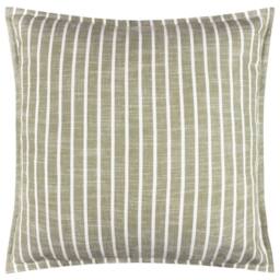 Yard Hessle Stripe 100% Cotton Outdoor Cushion in Green - Size: 45 cm x 45 cm - thumbnail 2