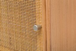 Nordlys Scandinavian Wooden Bedside Table with Rattan Drawer in Brown - thumbnail 6
