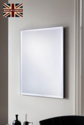 Yearn Mirrors Yearn Minimal Bevelled Mirror 102x76cm in Metallic Silver - Size: 102x76 cm - thumbnail 1