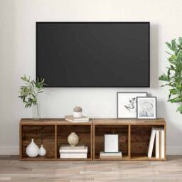 Berkfield Home 2 pcs Old Wood Engineered wood in Brown - thumbnail 4