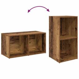 Berkfield Home 2 pcs Old Wood Engineered wood in Brown - thumbnail 8
