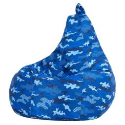 icon Gaming Recliner Bean Bag, Camo Print in Blue - thumbnail 3