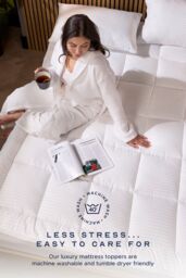 Snuggledown Luxurious Hotel 5cm Mattress Topper in White - Size: Super King - thumbnail 7