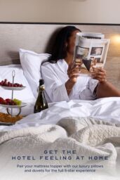 Snuggledown Luxurious Hotel 5cm Mattress Topper in White - Size: Super King - thumbnail 9