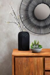 Orsina Acacia One‑Door Sideboard, Natural Solid Acacia Wood Cabinet with Single Door & Three Drawers in Brown - thumbnail 5