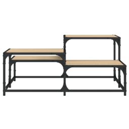 Berkfield Home Coffee Table Sonoma Oak 87.5x87.5x40 cm Engineered Wood in Brown - thumbnail 5