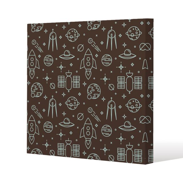 Benjamin Tate Design Planets & stars (Canvas Print) / 101 x 101 x 4cm in Natural - Size: 101 x 101 x 4 cm - image 1