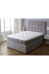 Starlight Beds Ying & Yang Hybrid Mattress 20cm Luxurious Deep Cool Touch Fabric in Grey - Size: Small Single