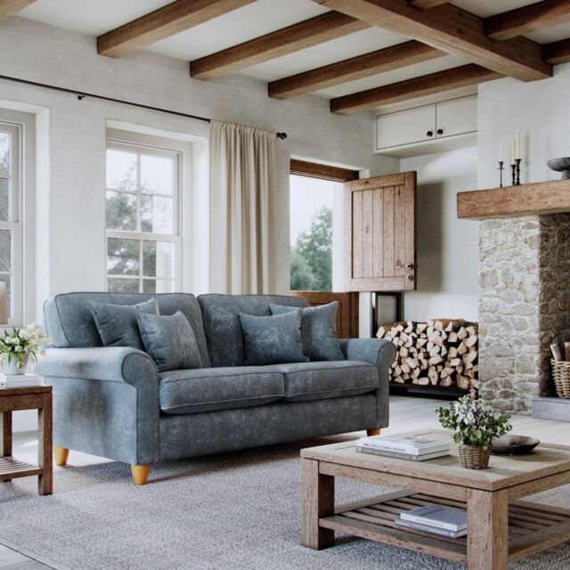The Great Sofa Company Flora Medium Sofa Glory Steel in Dark Blue - image 1
