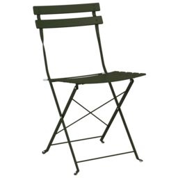 Berkfield Home 3-Piece Folding Bistro Set - Dark Green Steel - thumbnail 5