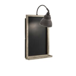 Loops Wall Light Chalk Board & Chalk Holder Goose Neck Weathered Zinc LED E27 60W - thumbnail 1