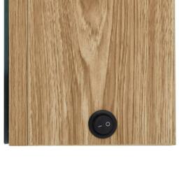 Berkfield Home LED Bathroom Mirror Cabinet Oak 80x12x68 cm in Brown - Size: 80 x 12 x 68 cm - thumbnail 6