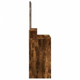 Berkfield Home Beautiful Dressing Table with Mirror Smoked Oak 80x41x144.5 cm in Brown - thumbnail 5