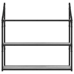 Berkfield Home 3-Tier Wall Shelf Grey Sonoma 80x21x78.5 cm Engineered Wood - thumbnail 4
