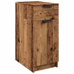 Berkfield Home Desk Cabinet Old Wood 33x50x75 cm Engineered Wood in Brown - Size: 33 x 50 x 75 cm - thumbnail 2