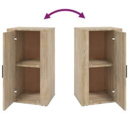 Berkfield Home Sideboard Sonoma Oak 40x33x70 cm Engineered Wood in Beige - Size: 40 x 33 x 70 cm - thumbnail 6