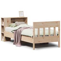 Berkfield Home Decorative Bookcase Bed without Mattress 75x190 cm Small Single S in Light Tan - thumbnail 3