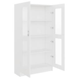 Berkfield Home Vitrine Cabinet White 82.5x30.5x150 cm Engineered Wood - thumbnail 5