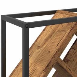 Berkfield Home Charming Wine Rack Old Wood 51x18x52, 5 cm Engineered Wood in Brown - thumbnail 8