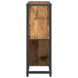 Berkfield Home Charming Wine Rack Old Wood 51x18x52, 5 cm Engineered Wood in Brown - thumbnail 7