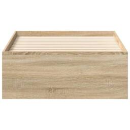 Berkfield Home Bed Frame Sonoma Oak 75x190 cm Small Single in Light Tan - thumbnail 5
