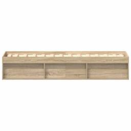 Berkfield Home Bed Frame Sonoma Oak 75x190 cm Small Single in Light Tan - thumbnail 6