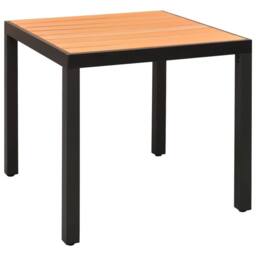 Berkfield Home 3 Piece Garden Dining Set Black & Brown - thumbnail 9