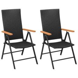 Berkfield Home 3 Piece Garden Dining Set Black & Brown - thumbnail 3