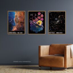 Artery8 Wall Art Print Pack of 3 NASA James Webb Exoplanet Travel Carina Nebula Cosmic Cliffs Deep Field Images Large Poster Set - thumbnail 4