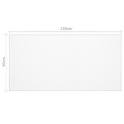 Berkfield Home Table Protector Transparent 180x90 cm 2 mm PVC in Clear - thumbnail 6
